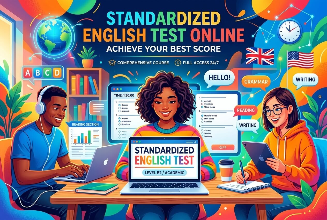 standardized English test online - Idiomas